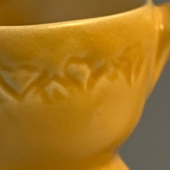 Shorter & Son Water Pitcher Peach Yellow Ceramic Pottery Art Deco 1930's-1940's - Picture 3 of 5